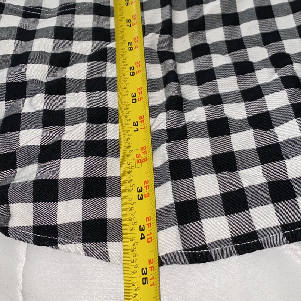 Black and White Gingham Shirt Dress - Women - Picture 6 of 7